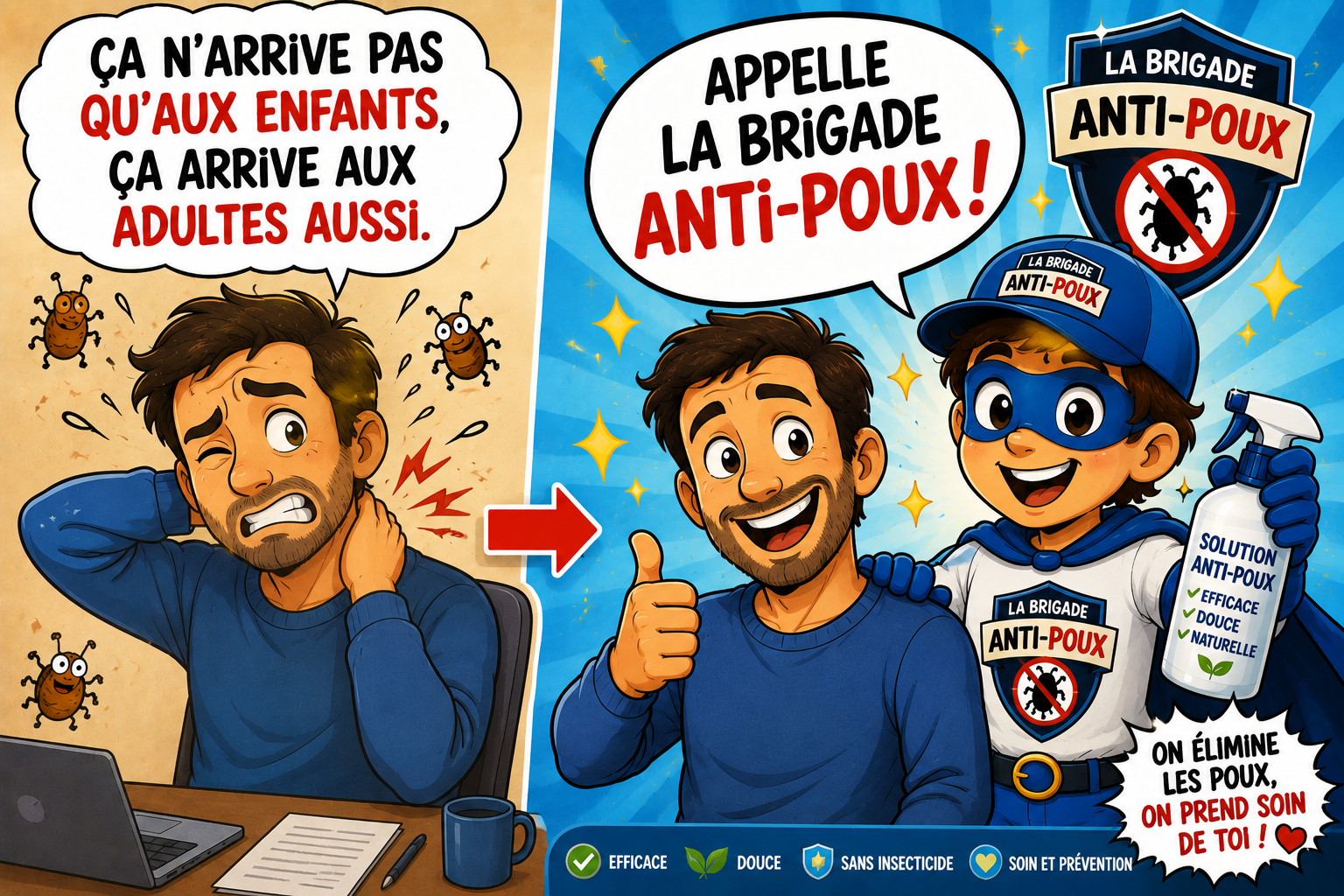 Adultes Poux